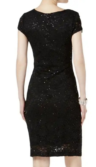 Lace & sequin black cocktail dress, NWT, gorgeous! - Picture 2 of 8
